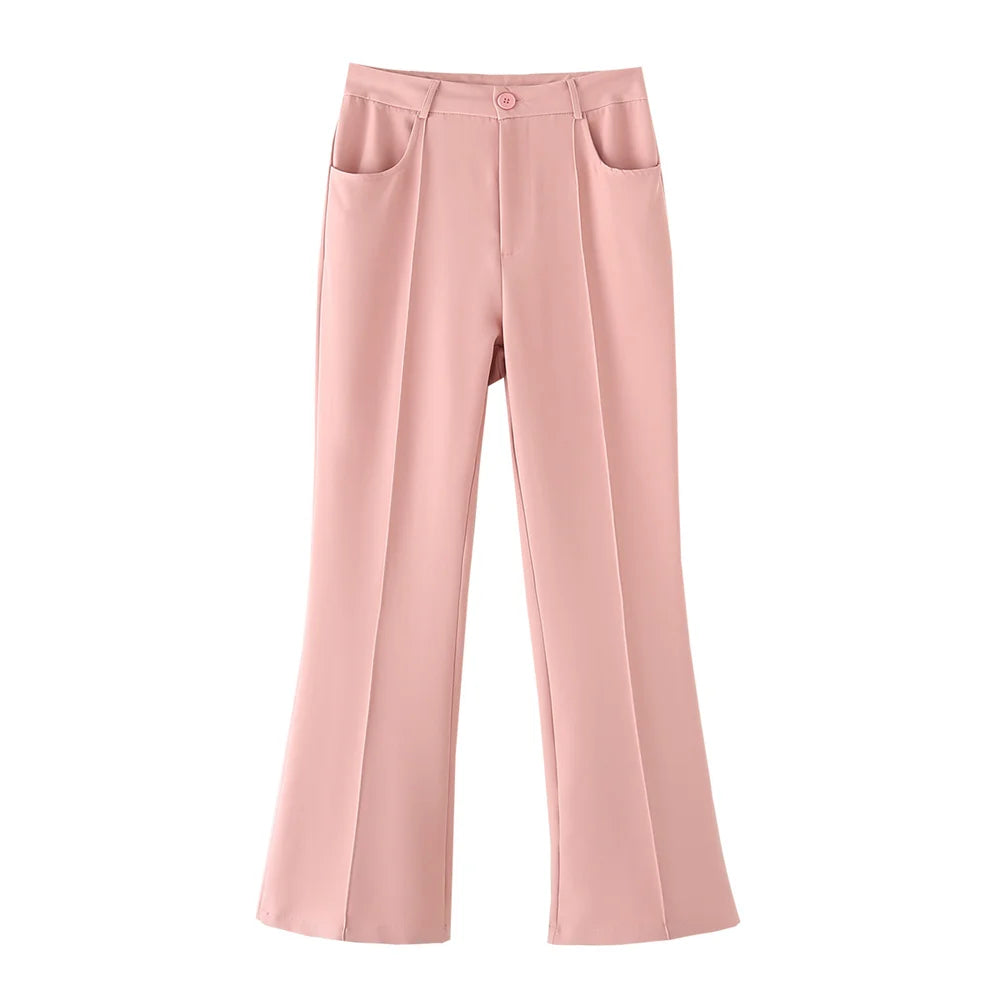 Summer Chic: High-Waisted Pants Set for Women