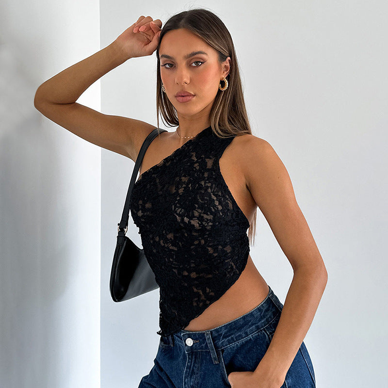 Backless Summer Top with Lace and Embrace