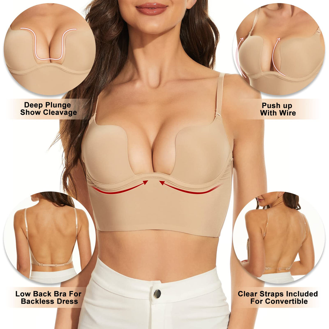 Low Back Secret Plunge Bra