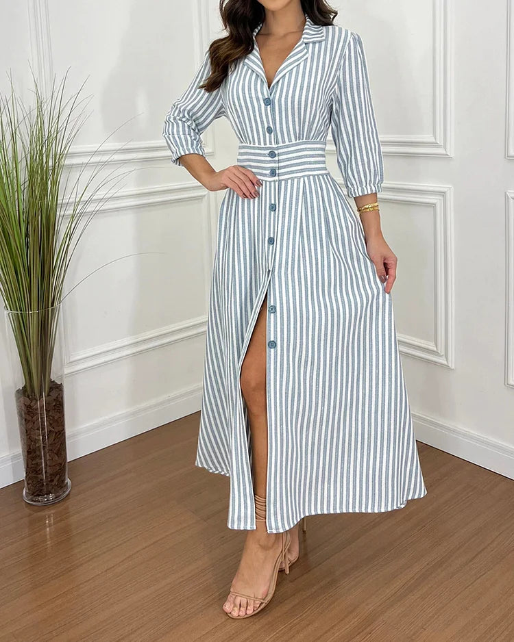 Striped Shirt Dress