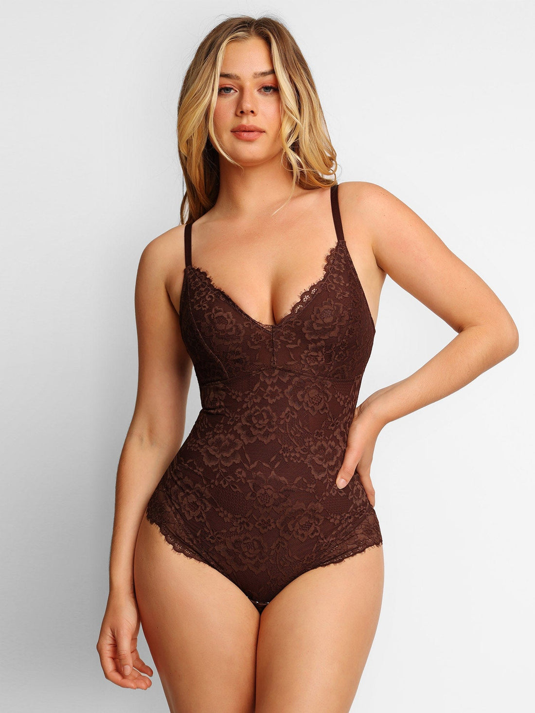 Seraphina - Lace Smooth Firm Control Thong Bodysuit